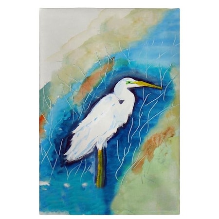 Betsy Drake Betsy Drake GT399 Great Egret Right Guest Towel - 20 x 20 in. GT399